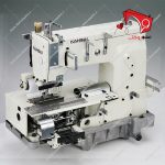 چرخ خیاطی کمرکش ۱۲ سوزنه کانزا اِسپِشیال، راسته‌دوزی در ردیف‌های موازی از رو و از زیر پارچه مناسب برای دوخت کش یا ایجاد چین با کش (مثل پرده) با سرعت بالا.