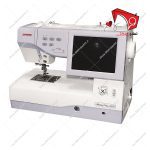 چرخ خیاطی ژانومه لمسی مدل MC11000 ژاپن. قابلیت گلدوزی با کارگاه تمام اتوماتیک و بدون دخالت دست در کنار توانایی این دستگاه در خیاطی حرفه‌ای.