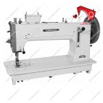 چرخ خیاطی نمادوز مبل صنعتی هایلید دو پایه با میل سوزن متحرک و قابلیتِ دوخت ساده­‌دوزی جهتِ استفاده برای موارد ضخیم و قابلیت کاربرد با انواع نخ‌های ضخیم.