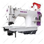 چرخ خیاطی راسته‌ دوز تیغ‌ دار هیکاری. دوخت راسته‌دوزی با سرعت بالا و برش همزمان پارچه با فاصله از دوخت. مناسب برای کار در مزون‌ها و کارگاه‌های تولیدی.