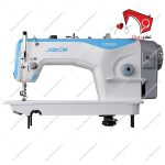 چرخ خیاطی راسته‌ دوز صنعتی جک مدل ۹۱۵۰BS سرور موتور، با قابلیتِ دوختِ ساده­‌دوزی با سرعت بالا و مناسب استفاده در واحدهای تولیدی.