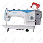 چرخ خیاطی راسته‌ دوز کامپیوتری جک مدل A2S فول اتومات، با قابلیتِ قطع‌کردن خودکار نخ در ابتدا و انتهای دوخت، دوختِ ساده­‌دوزی با سرعت بالا.