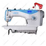 چرخ خیاطی راسته‌ دوز جک سخنگو مدل A4S فول اتومات کارتل خشک. راسته­‌دوزی با سرعت بالا جهت استفاده در مزون­‌ها، کارگاه­‌های تولیدی.