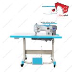 چرخ خیاطی دو سوزن دو ماکو استپ دار فول اتوماتیک جک مدل ۵۸۴۵۰J- نمای سوار شده