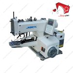 چرخ خیاطی دکمه‌ دوز کامپیوتری جک، با قابلیتِ دوخت دگمه‌ روی پارچه با سرعت بسیار بالا و مناسب جهت استفاده در واحدهای تولیدی.