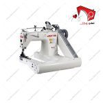 چرخ خیاطی سه سوزنه کابویی جویتا، با قابلیتِ دوخت ساده­‌د‌وزی به­‌صورت دو یا سه­‌ردیف موازی از روی پارچه و دوخت زنجیره­‌دوزی موازی از زیر پارچه.