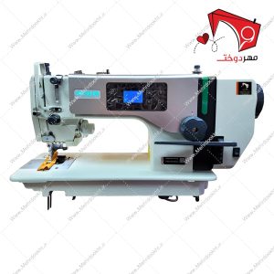 چرخ خیاطی راسته دوز تیغ دار موتور سر خود زوجی مدل ۵۳۰۰، با قابلیت دوخت ساده­‌دوزی با سرعت بالا و برش همزمان پارچه با فاصله از دوخت.