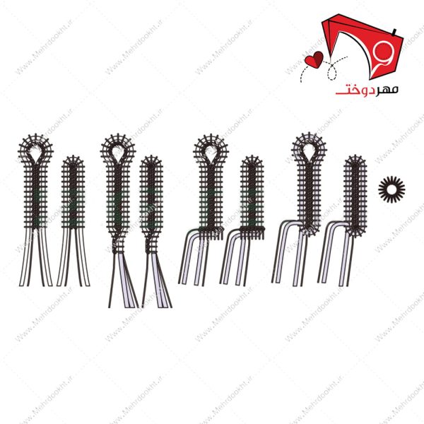 چرخ خیاطی مادگی چشمی کامپیوتری زوجی مدل ۵۸۲۱- نمای نمونه دوخت