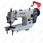 چرخ خیاطی صنعتی دو پایه تیپیکال ۱۲ درجه موتور سرخود مدل GC0303DCX، نمای سه بعدی از چپ