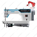 چرخ خیاطی راسته‌ دوز جک کامپیوتری مدل A۸ پلاس، قطع خودکار نخ در ابتدا و انتهای دوخت، بلند کردنِ پایه‌ی دوخت، راسته‌دوزی‌های مختلف.