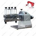 دستگاه چسب زن دو مخزن چرم کالین مدل KL- 019، با مخزن ۳۰ سانتی‌متری، مناسب جهت چسب زدن پشت چرم به‌صورت دو بعدی و یکنواخت، مورد استفاده در کارگاه‌های چرم.