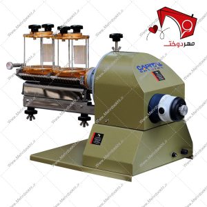 دستگاه چسب زن دو مخزن چرم و کفاشی کپیتال، نمای سه‌بعدی از راست