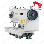 چرخ خیاطی راسته دوز دو سوزن دو ماکو صنعتی موتور سر خود زوجی- نمای سه بعدی از راست