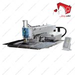 چرخ خیاطی نمادوز لیزر دار و سیستم پانچ فول اتوماتیک سوپرمی، با قابلیت دوخت دلخواه به‌صورت اتوماتیک، برش با لیزر و همچنین پانچ اتوماتیک مطابق با طراحی کاربر.