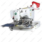 چرخ خیاطی لیبل دوز (مارک دوز) ضخیم دوز فول اتومات سوپرمی مدل SP 806، با قابلیتِ دوخت انواع لیبل و مارک پشت یقه و سایر قسمت‌های دیگر،