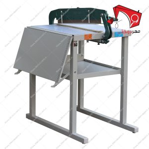 دستگاه برش گیوتین کالیته زن دالبر پارچه جک عرض ۶۰ سانتی‌متر، مناسب جهت برش پارچه به شکل دالبر و تهیه‌ی نمونه پارچه‌های مختلف جهت استفاده در کالیته‌های مختلف