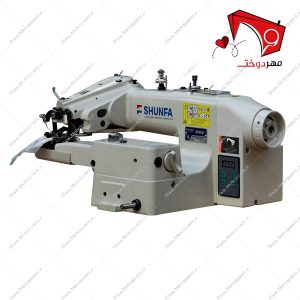 چرخ خیاطی پس دوز صنعتی موتور سر خود شونفا- نمای سه بعدی از راست