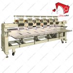 دستگاه گلدوزی گلدوزی شش هد ریکوما، مناسب برای گلدوزی تمام اتوماتیک با کارگاه. قابلیت اتصال یو‌اس‌بی به‌منظور اضافه‌کردن طرح‌های مورد نظر کاربر