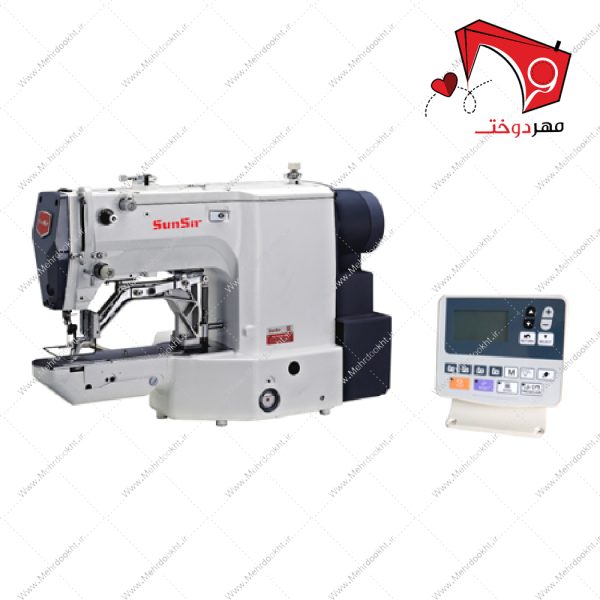 خرید و قیمت چرخ خیاطی الیک اتوماتیک ضخیم دوز سان سیر با قابلیتِ دوخت دکمه، الیک و انواع طرح‌های متنوع به‌صورت تمام اتوماتیک روی پارچه.