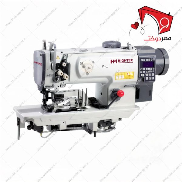 خرید و قیمت چرخ خیاطی دوپایه تیغ دار کامپیوتری هایتکس با قابلیت برش کناره‌ی پارچه و تشک و دوخت نوار به‌صورت همزمان، مناسب برای کارخانه‌ها