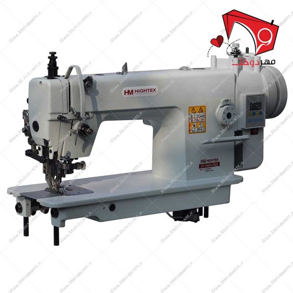 خرید و قیمت چرخ خیاطی دوپایه تیغ دار هایتکس با قابلیت برش کناره‌ی پارچه، مبلمان، چرم و الیاف. مناسب برای دوخت و برش کارهای ضخیم.