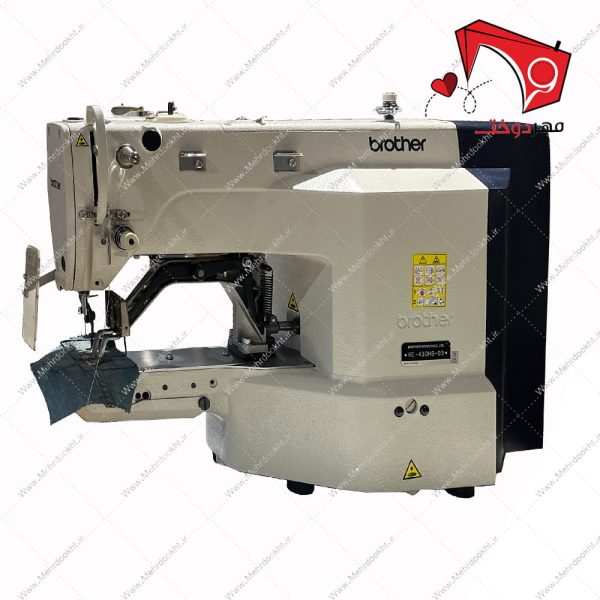خرید و قیمت چرخ خیاطی الیک اتوماتیک ضخیم دوز برادر مدل 430D با قابلیتِ دوخت دکمه، الیک و انواع طرح‌های متنوع به‌صورت تمام اتوماتیک روی پارچه.